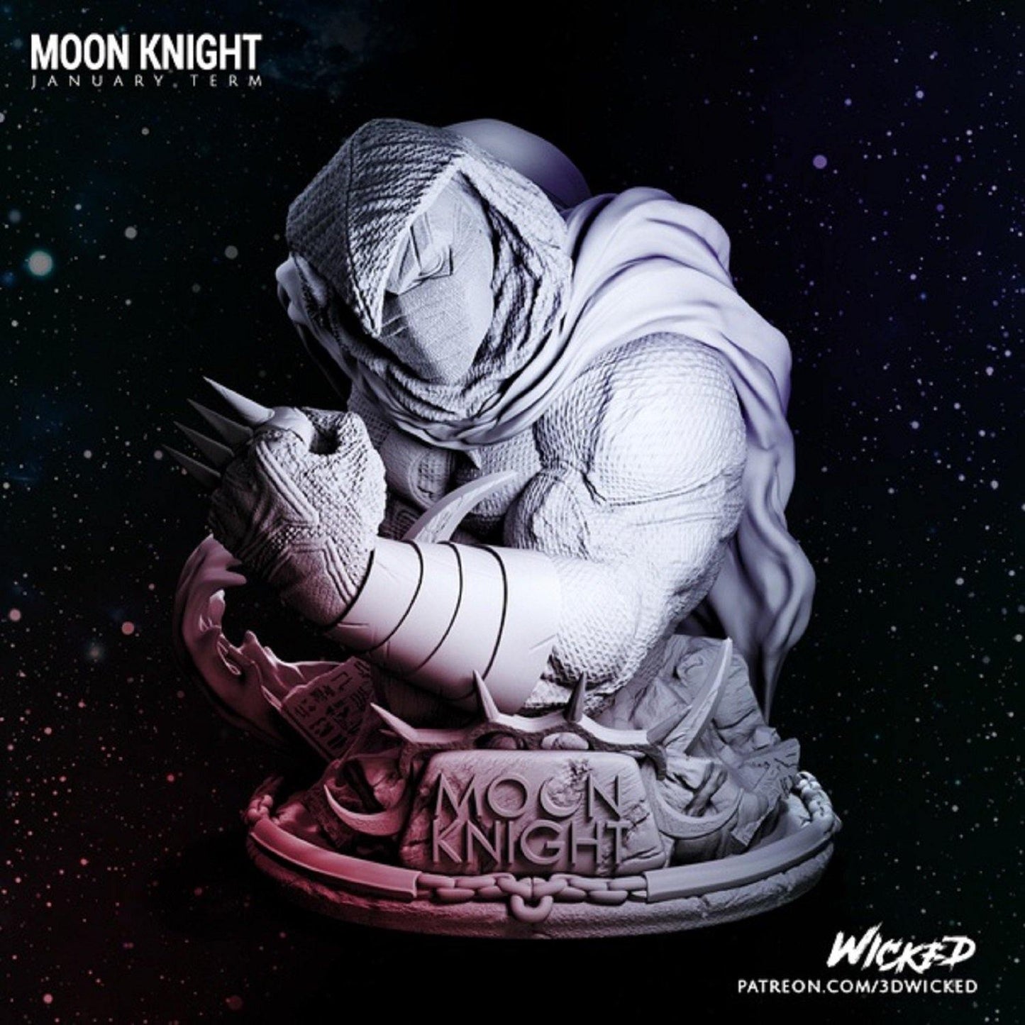Busto Moon Knight pintado y montado 17cm - TODO ROL SPAIN 