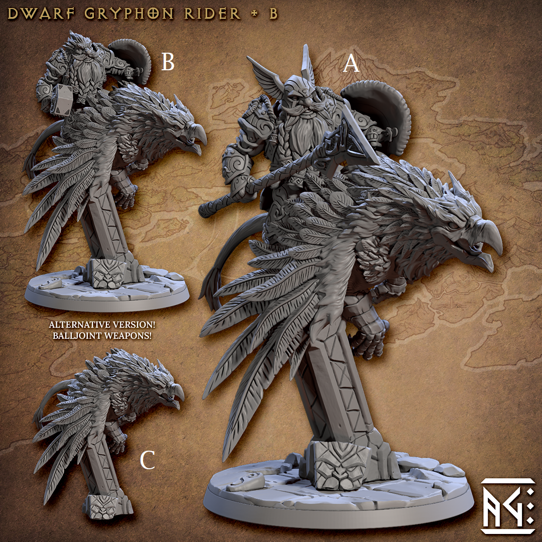 Dwarf Gryphon Rider - ENANOS Defensores de Lok-Badar II