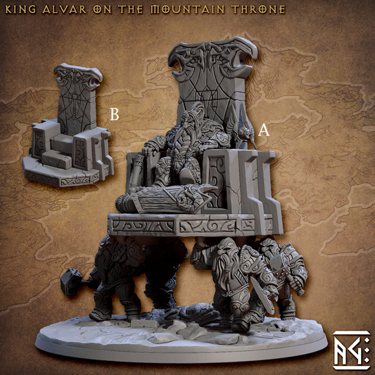 King Alvar on the Mountain Throne - ENANOS Defensores de Lok-Badar II