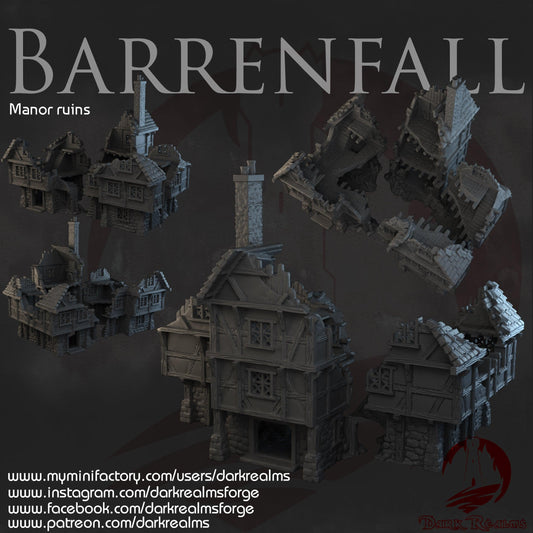 Manor Ruins Barrenfall para wargames 28mm/30mm - TODO ROL SPAIN 