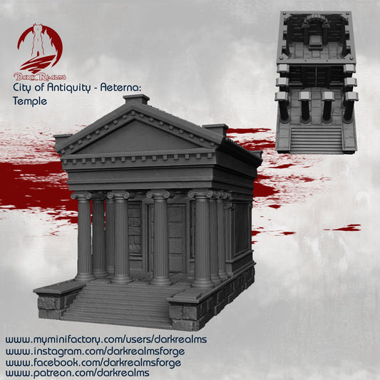 Templo de Aeterna - Ciudad de la Antigüedad terreno para wargames 28mm/30mm - TODO ROL SPAIN 