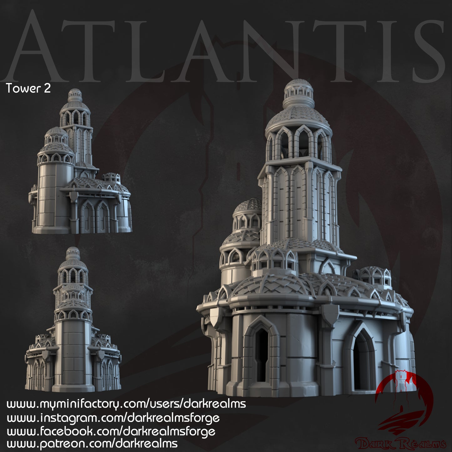 Torre Atlantis 2 para wargames 28mm/30mm